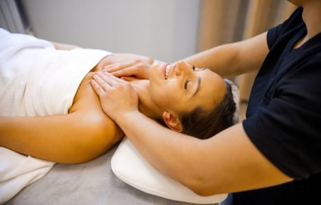 Expert Massage Session Focusing on Neck Tension Expert Massage Session Focusing on Neck Tension